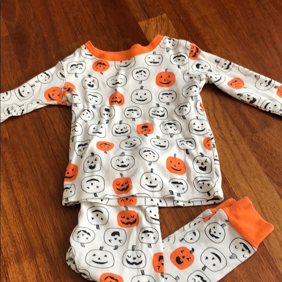 carters pumpkin pajamas